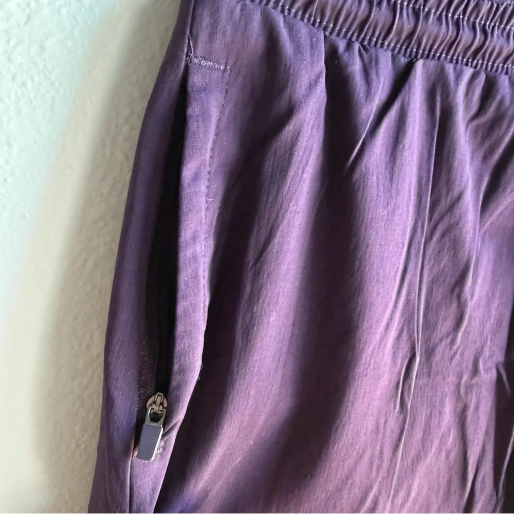Woven Trek Skort Plum Size S Two Way Stretch Elastic Waistband Activewear E - Picture 4 of 14